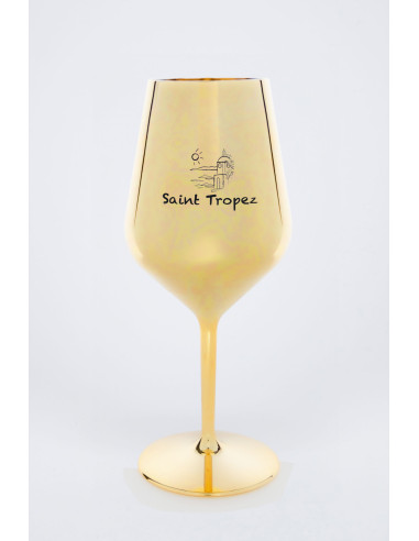 BK VERRE VIN OR TROPEZ