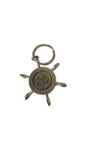 PORTE CLEF  GOUVERNAIL ARGENT