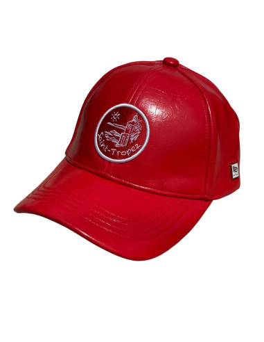 CASQUETTE VINYLE ROUGE