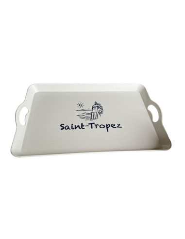 PLATEAU BLANC RECTANGLE SAINT TROPEZ