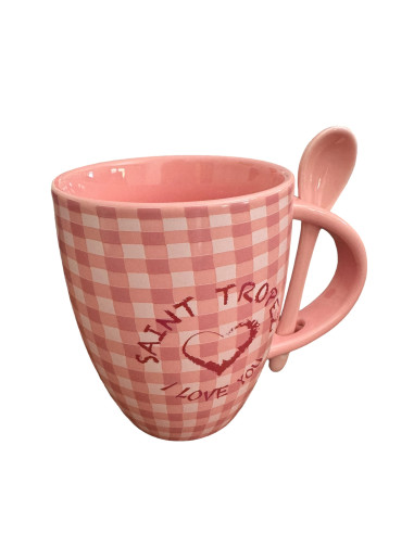 MUG CERAMIQUE + CUILLERE